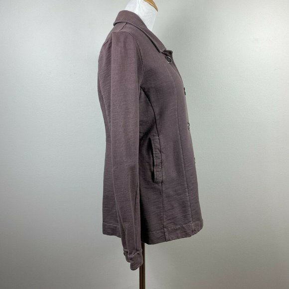 Fresh Produce Jacket XS Brown Button Up Pockets 100% Cotton Long Sleeve‎ - Picture 3 of 12